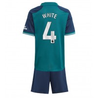 Camisa de Futebol Arsenal Benjamin White #4 Equipamento Alternativo Infantil 2023-24 Manga Curta (+ Calças curtas)